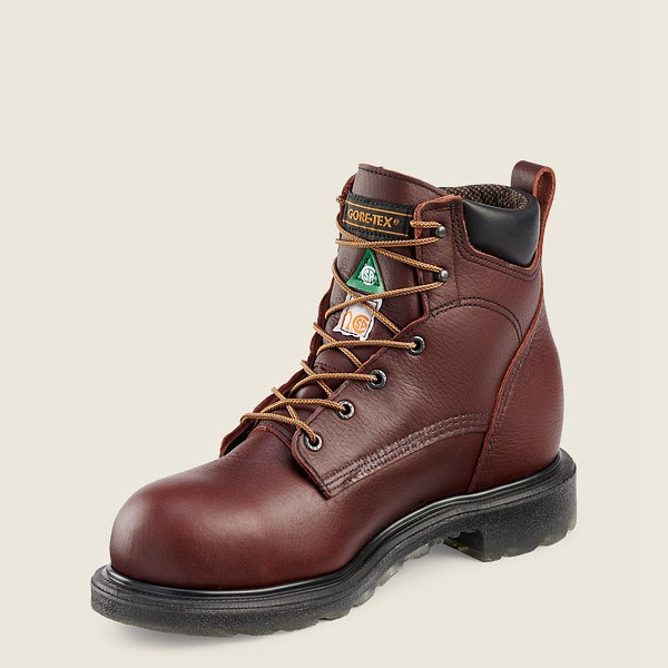 Red Wing Safety Boots Supersole® 2.0 - 6-inch Waterproof Csa Toe - Burgundy - Mens PVR187953